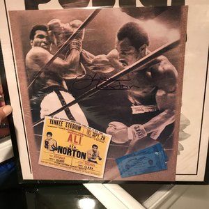 Ken Norton Signed Muhammad Ali Boxing Picture (11 x 14)